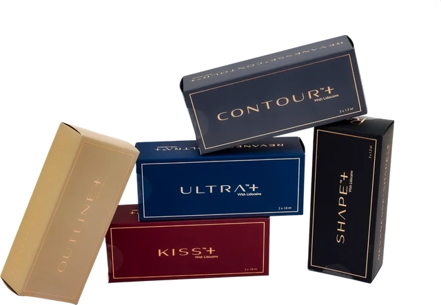 Caixas de Revanesse Outline, Kiss, Ultra, Contour e Shape